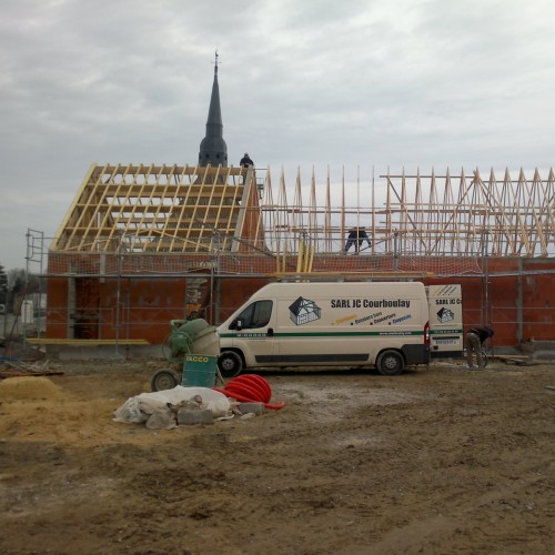 Fatines (72) - Construction de la mairie et salle associative  Charpente traditionnelle